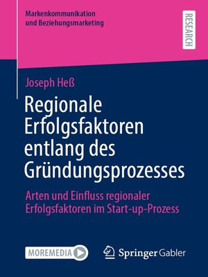 cover image of Regionale Erfolgsfaktoren entlang des Gründungsprozesses